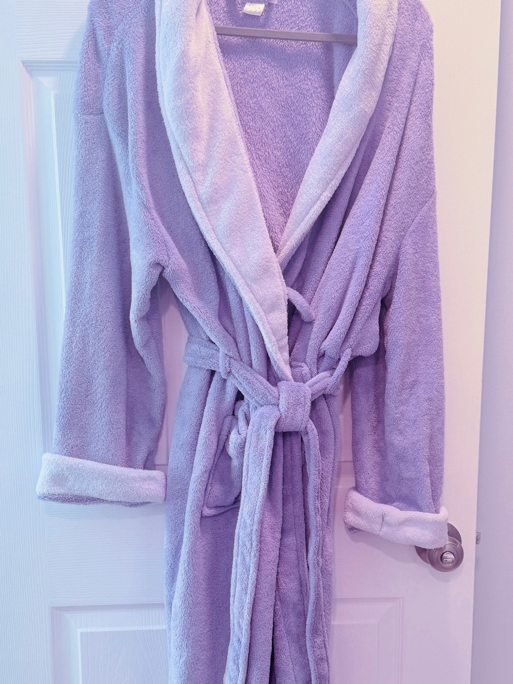 Ulta Plush and Lavender Bathrobe with Shawl Collar